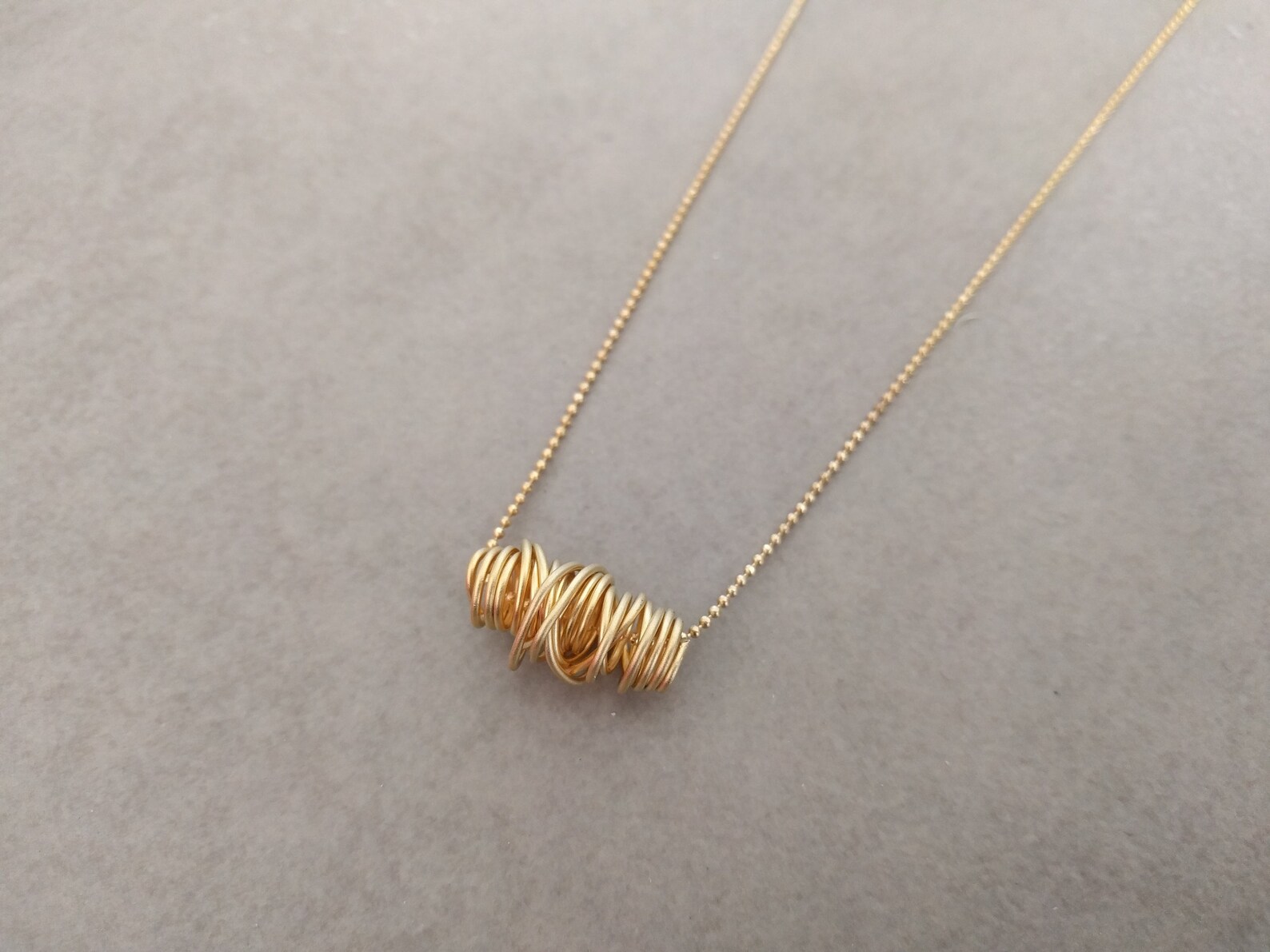 Gold Necklace Wire Necklace Dainty Necklace Long Necklace Etsy