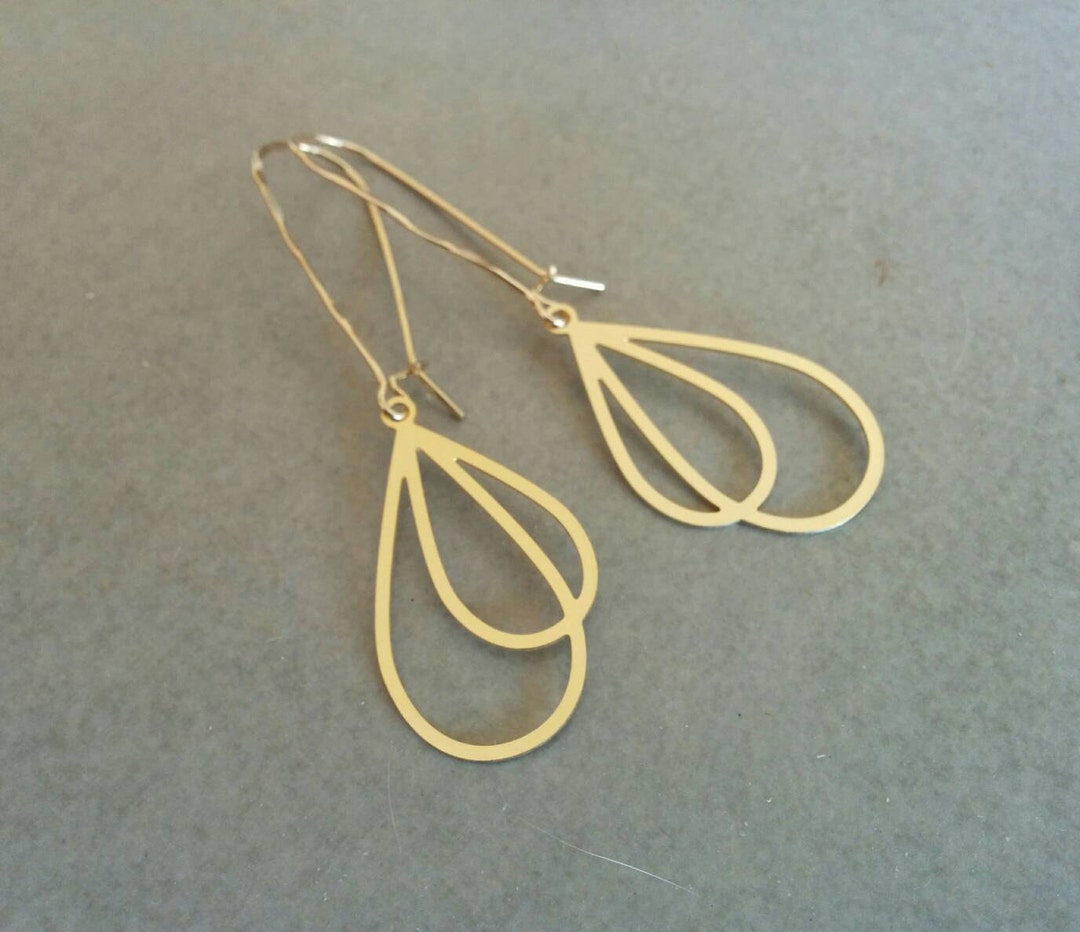 Long Gold Earrings Gold Earrings Long Earrings Gold Dangle - Etsy