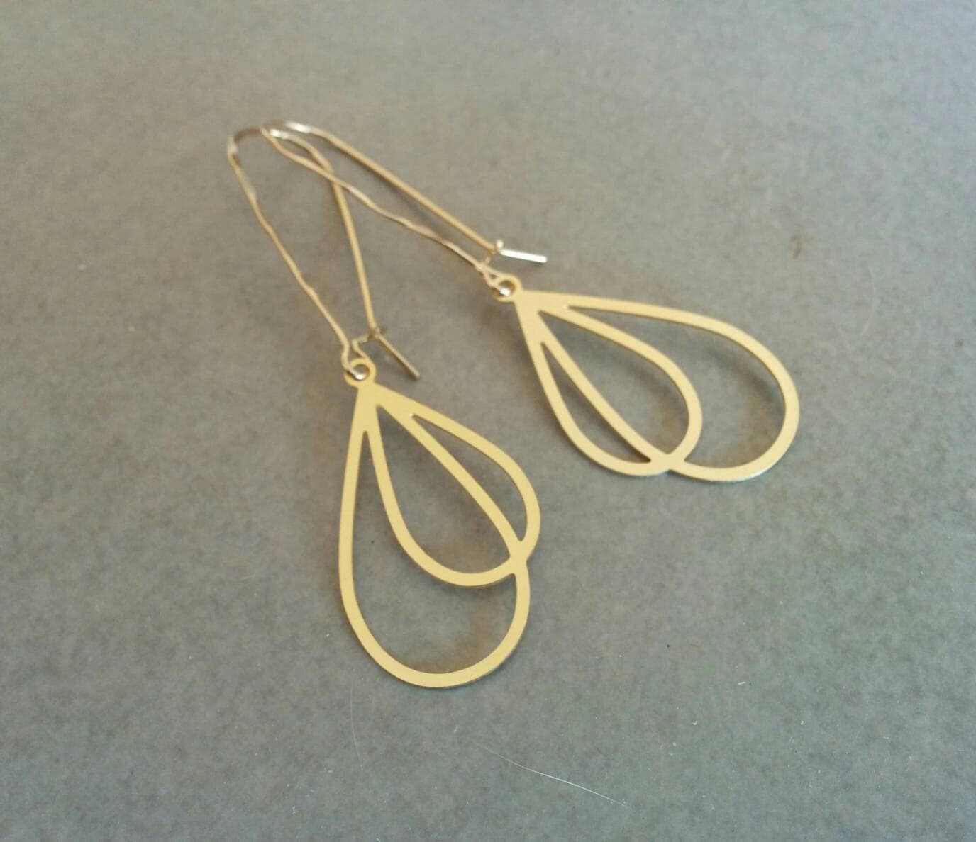 E Earrings - Gold main image 1