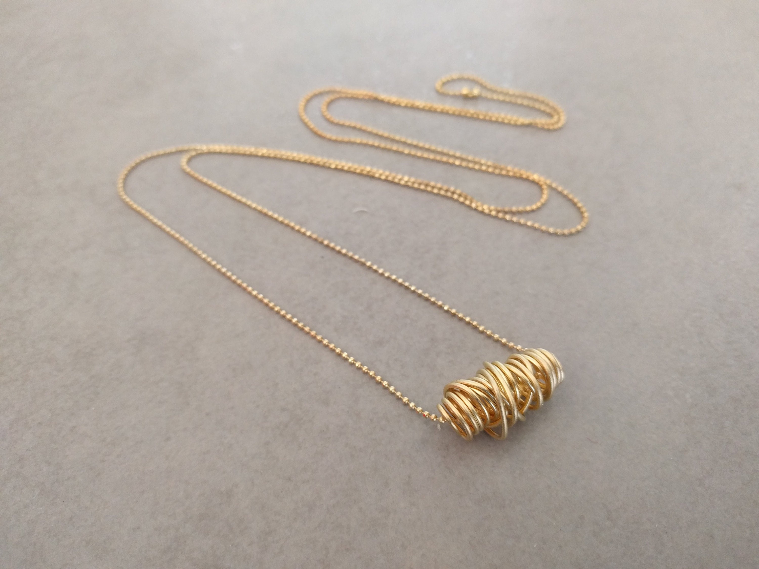 Gold wire necklace Clearance