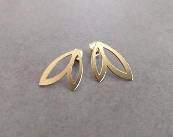 Gold Leaf Earrings, Gold Leaf Studs, Stud Earrings, Gold Earrings, Gold Post Earrings, Laurel Earrings, Bridal earrings, Grecian Earrings