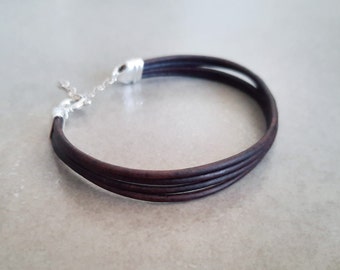 Men Leather Bracelet, Mens Bracelet, Leather Bracelet, Mens Jewelry, Brown Leather Bracelet, Gift For Him, Boyfriend Gift, Bracelets For Men