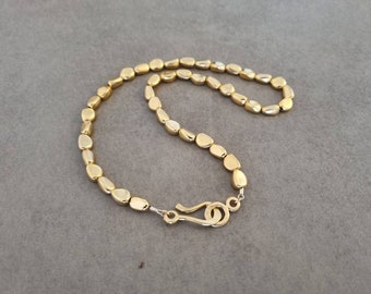Gold Beads Necklace, Gold Hematite Necklace, Gold Necklace, Statement Necklace, Beads Necklace, Gift For Her, Gold Beaded Choker, Gold Beads