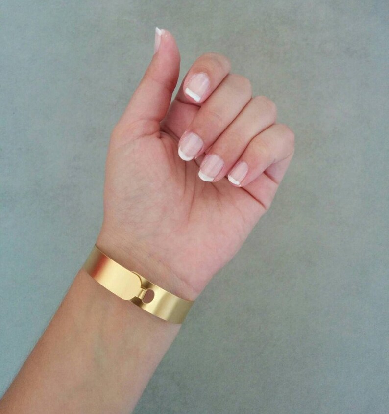 Plain Bracelet Gold Bangle Gold Cuff Cuff Bracelet Plain Cuff Gold Gold Bracelet Bridal Jewellery Bangle Bracelet Bridesmaid Gift