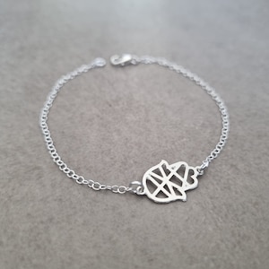 Silver Hamsa Bracelet, Hamsa Bracelet, Silver Bracelet, Silver Hamsa, Unique Hamsa, Silver Jewelry, Hamsa Charm Bracelet, Bat Mitzva Gift