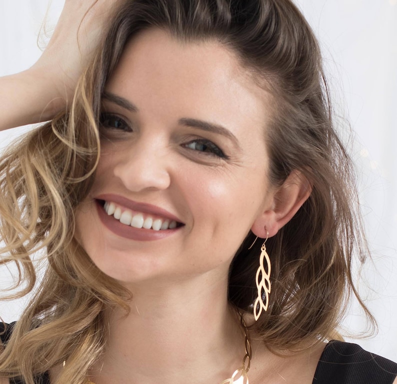 Bridal Earrings Leaf Branch Earring Leaf Earrings Gold Etsy Israel