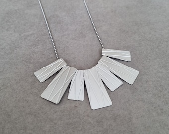 Collar largo de plata, collar con colgante, collar largo, collar babero de plata, collar de plata, collar sencillo de plata, regalo para ella