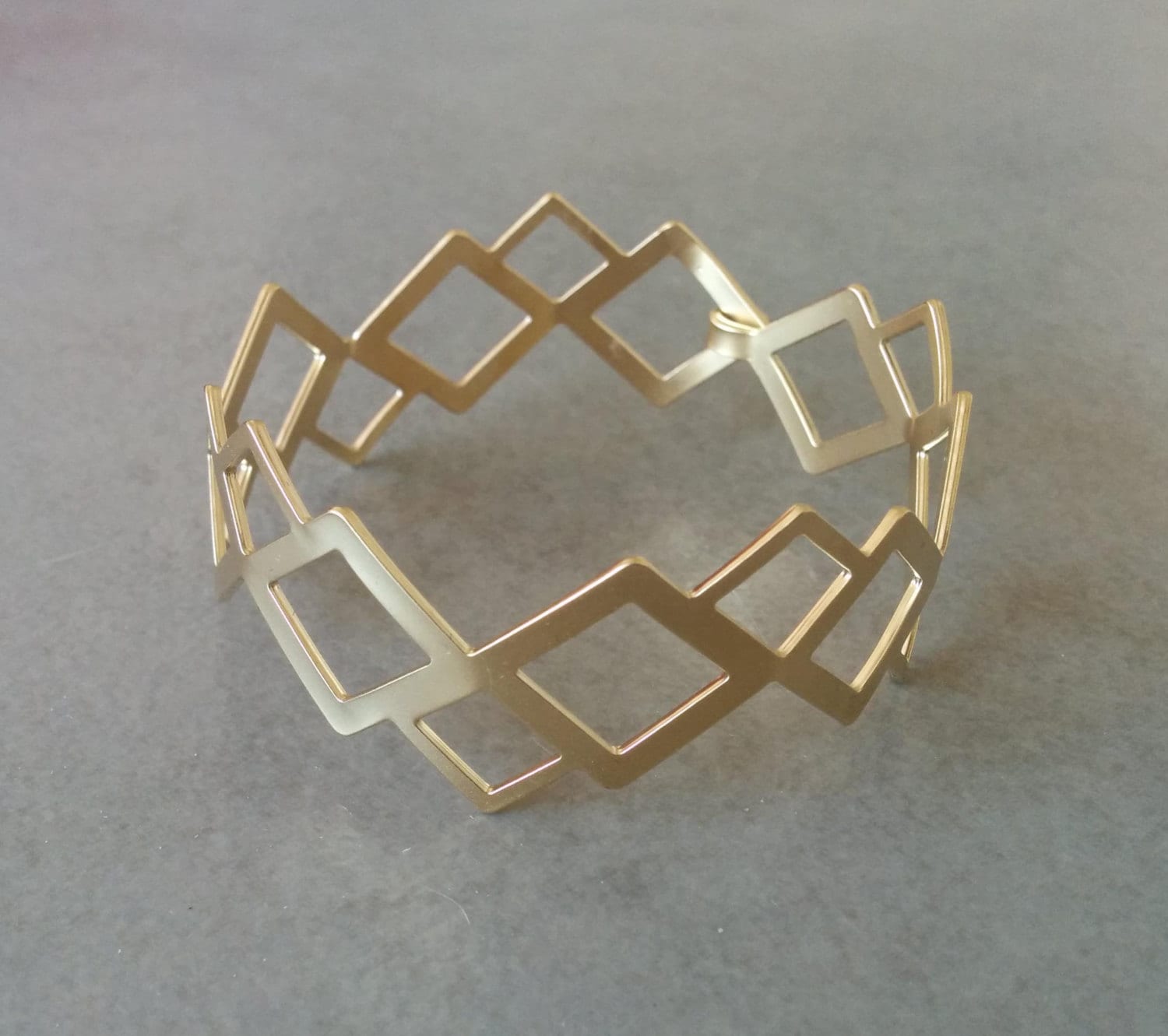 Gold Cuff Bracelet Gold Cuff Gold Bracelet Geometric Etsy