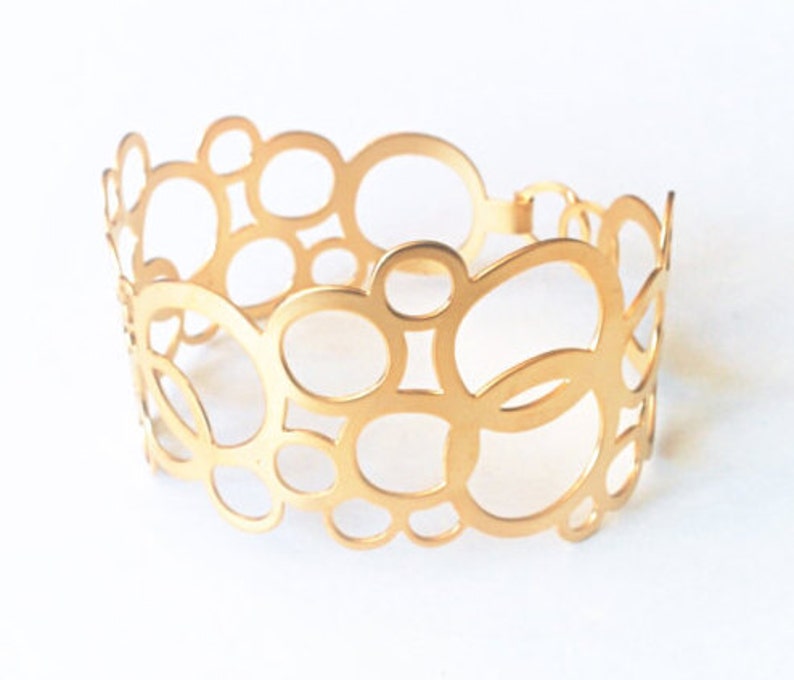 Circle Bracelet, Gold Bracelet, Gold Cuff Bracelet, Cuff Bracelet, Wide Bracelet, Gold Cuff, Gold Bangle, Brass Cuff, Wide Bracelet, Bangles image 3