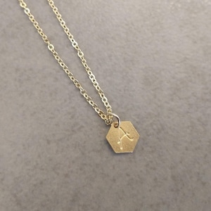Gold Initial Necklace, Personalized Necklace, Customized Necklace, Monogram, Tag, anniversary gift, Bridesmaid Gift, mothers day gift