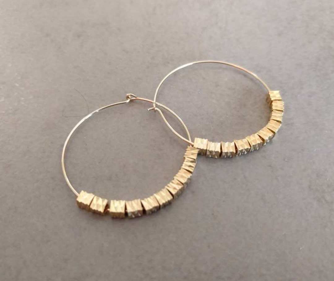 Gold Hoop Earrings, Hoop Earrings, Gold Hoops, Gold Earrings, Gold Hoop ...