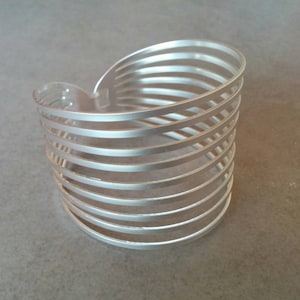 Silver Bracelet, Sterling Silver, Silver Cuff, Stripes Bracelet, Silver Bangle, Wide Cuff, Bridal Jewelry, Wide Bracelet Women