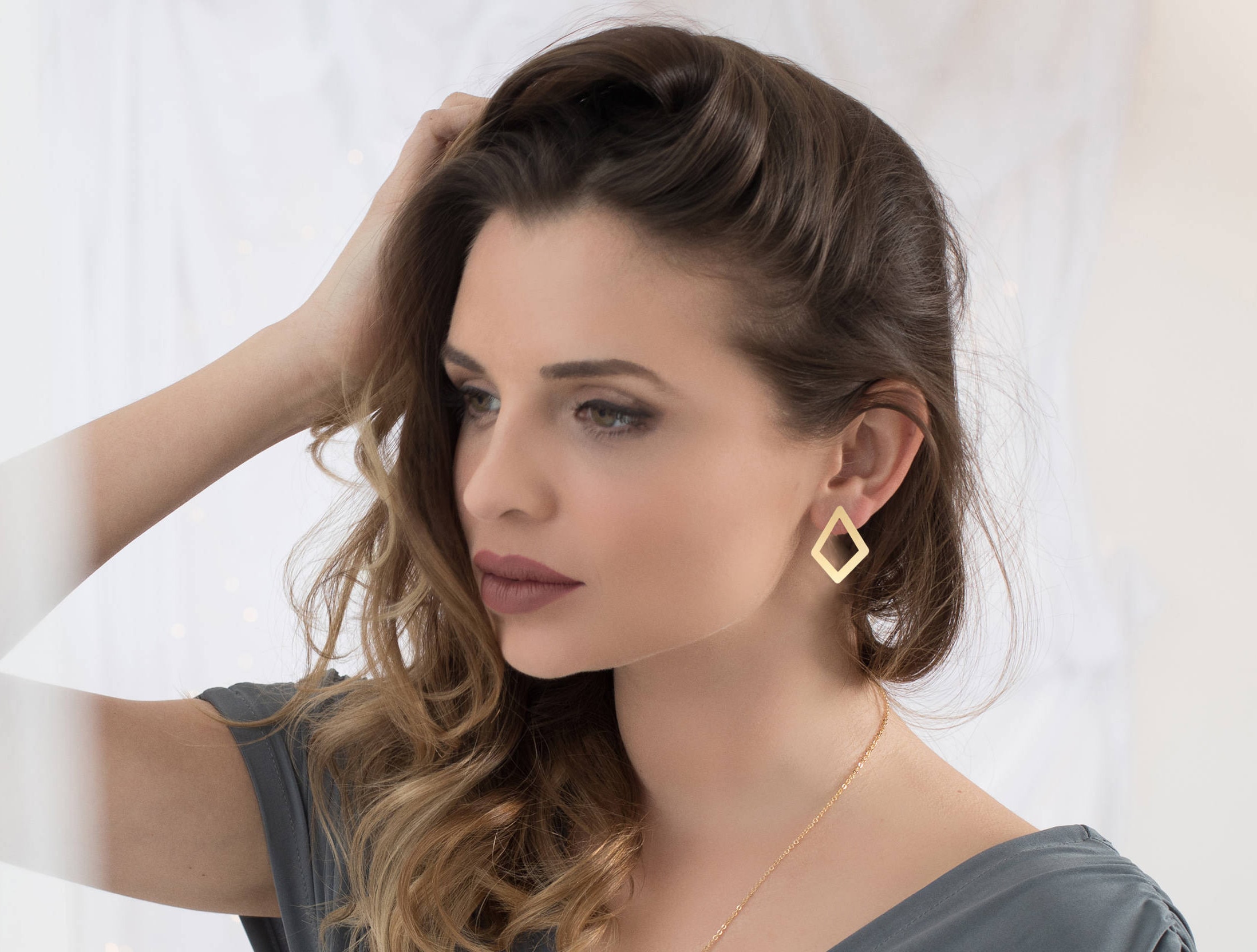 Gold Stud Earrings Gold Earrings Stud Earrings Gold Post Etsy Israel