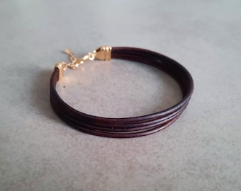 Men Leather Bracelet, Mens Bracelet, Leather Bracelet, Mens Jewelry, Brown Leather Bracelet, Gift For Him, Boyfriend Gift, Bracelets For Men
