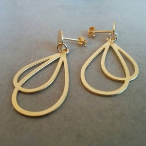 Gold Ohrstecker, Gold Ohrringe, Ohrstecker Ohrringe, Gold Post Ohrringe, baumeln Ohrringe, Ohrringe, Gold Ohrstecker, Geschenk für sie, Hochzeitsgeschenk