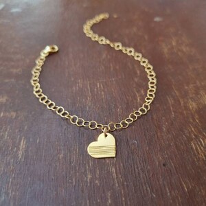 Gold Heart Bracelet, Charm Bracelet, Love Bracelet, Friendship Bracelet, Gold Charm Bracelet, Gold Heart Charm, Valentines, Christmas Gift