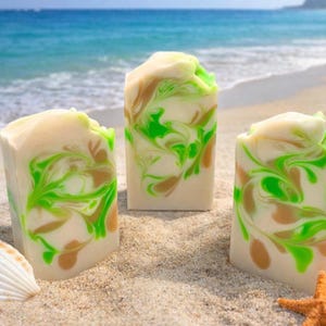 Coconut Milk Soap: Creamy Hydrating Body Bar, Coconut Lime Verbena Light Scent