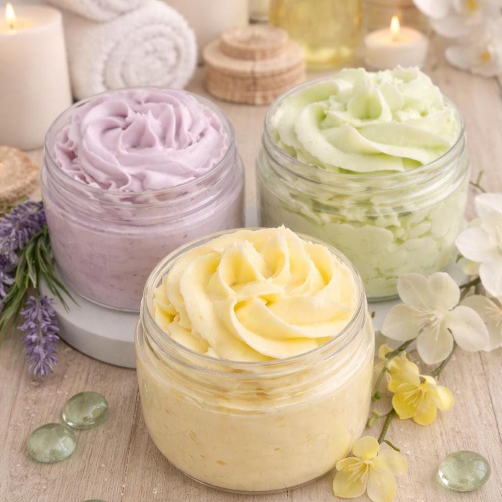 Whipped Body Butter, Natural Moisturizing Skin Softening Butter