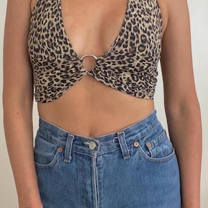 Leopard Halter Top