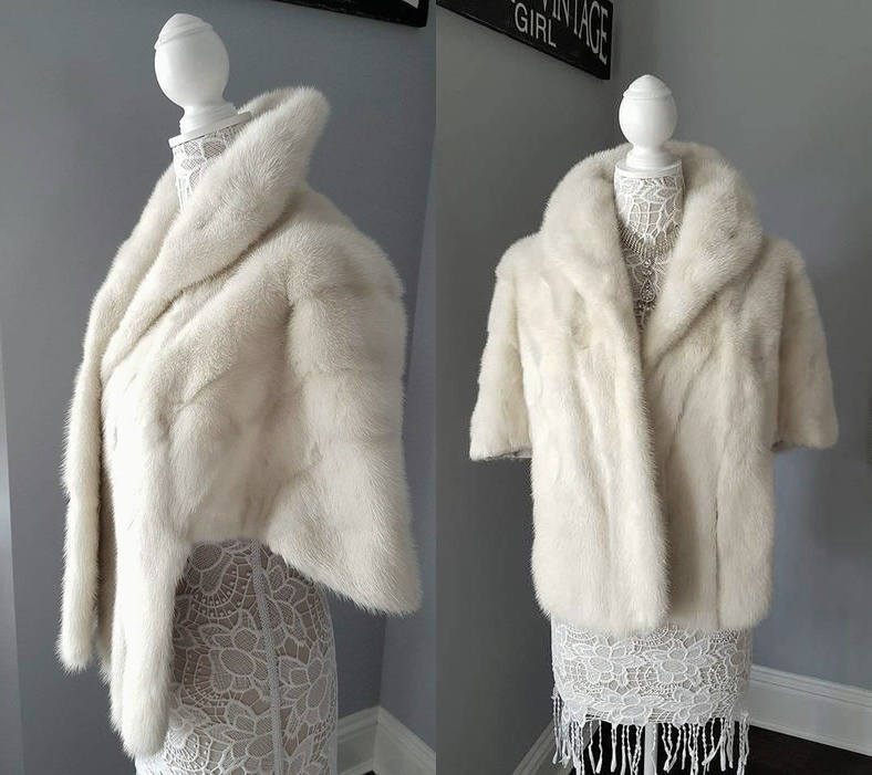 White Fur Stole >> Luxury Vintage Mink Fur Stole Mink Shawl White Fur Coat Capelet White Fur Stole >> Luxury Vintage Mink Fur Stole Mink Shawl White Fur Coat Capelet