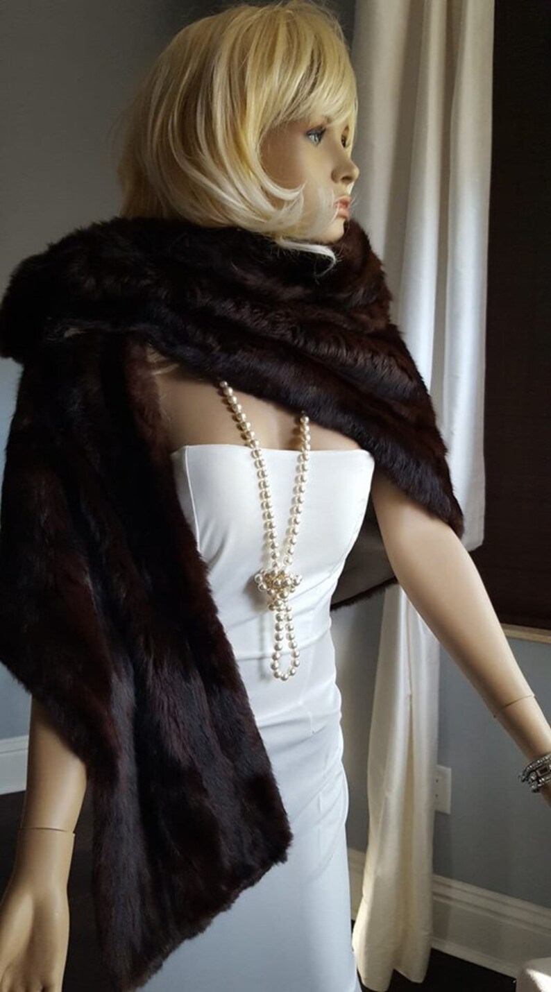 vintage fur shawl