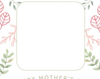 Mother's Day Card Kids Activity Coloring Craft PDF Page Digital Cards Editable Template