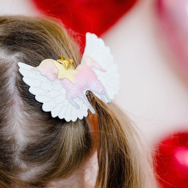 Unicorn Hair Clip Etsy