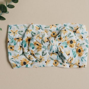 Baby bling sunflower bow sales