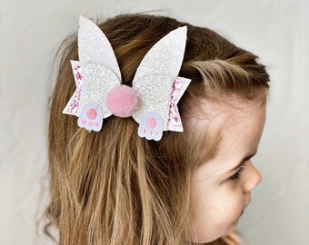 easter basket stuffers bunny bow easter hair clips Bunny ears easter accessories