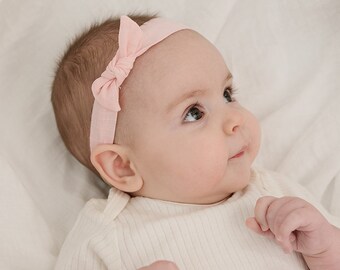 linen baby headband