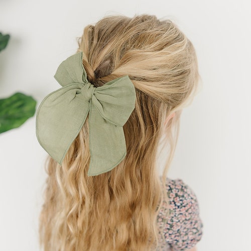 Large Cotton Linen Bow Hair Clips Fall Hair Bow Solid Hair - Etsy Large Cotton Linen Bow Hair Clips Fall Hair Bow Solid Hair - Etsy