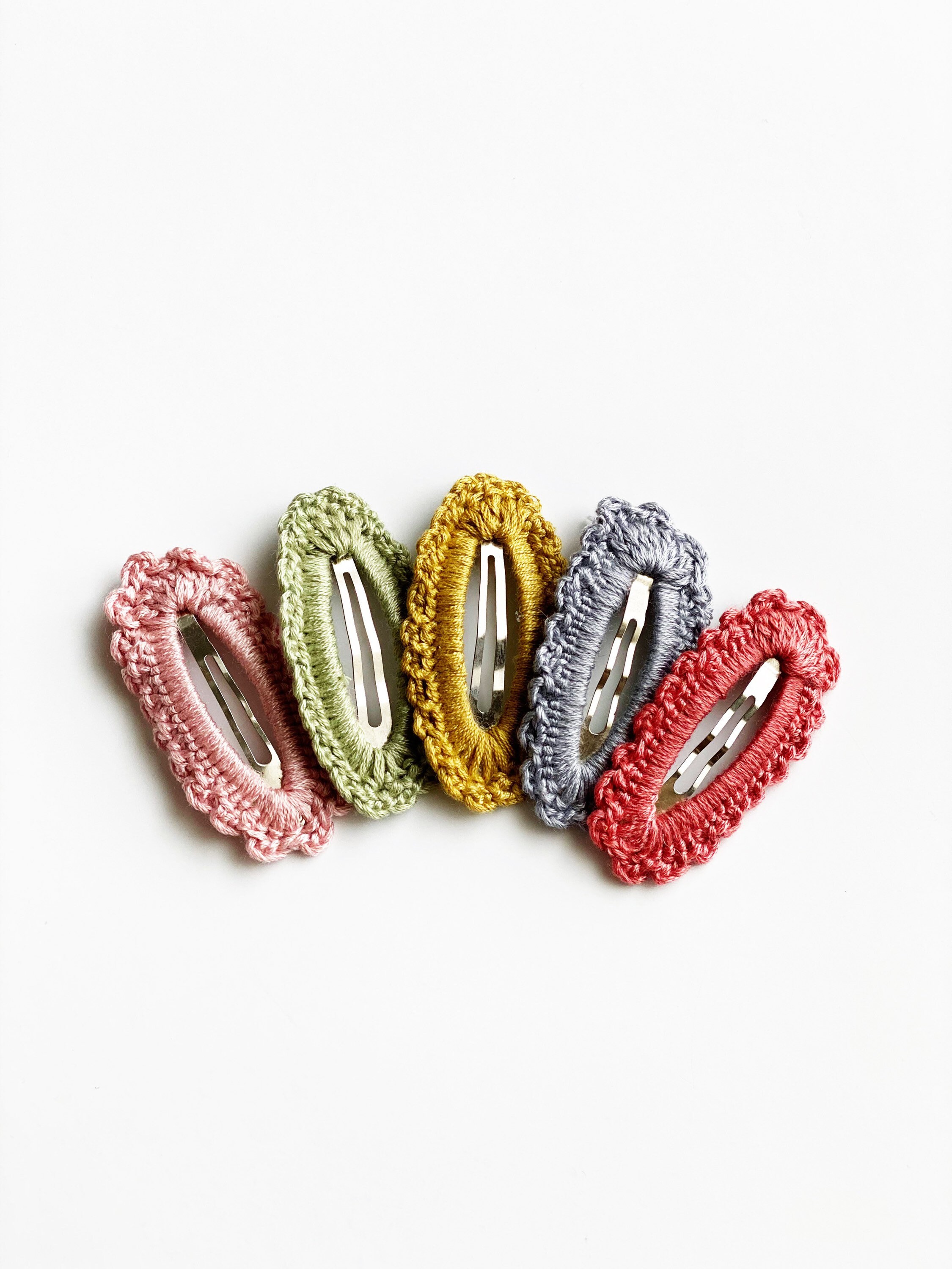Set of 5 Crochet Trim Snap Hair Clips Snap Clip Set Fabric - Etsy Set of 5 Crochet Trim Snap Hair Clips Snap Clip Set Fabric - Etsy