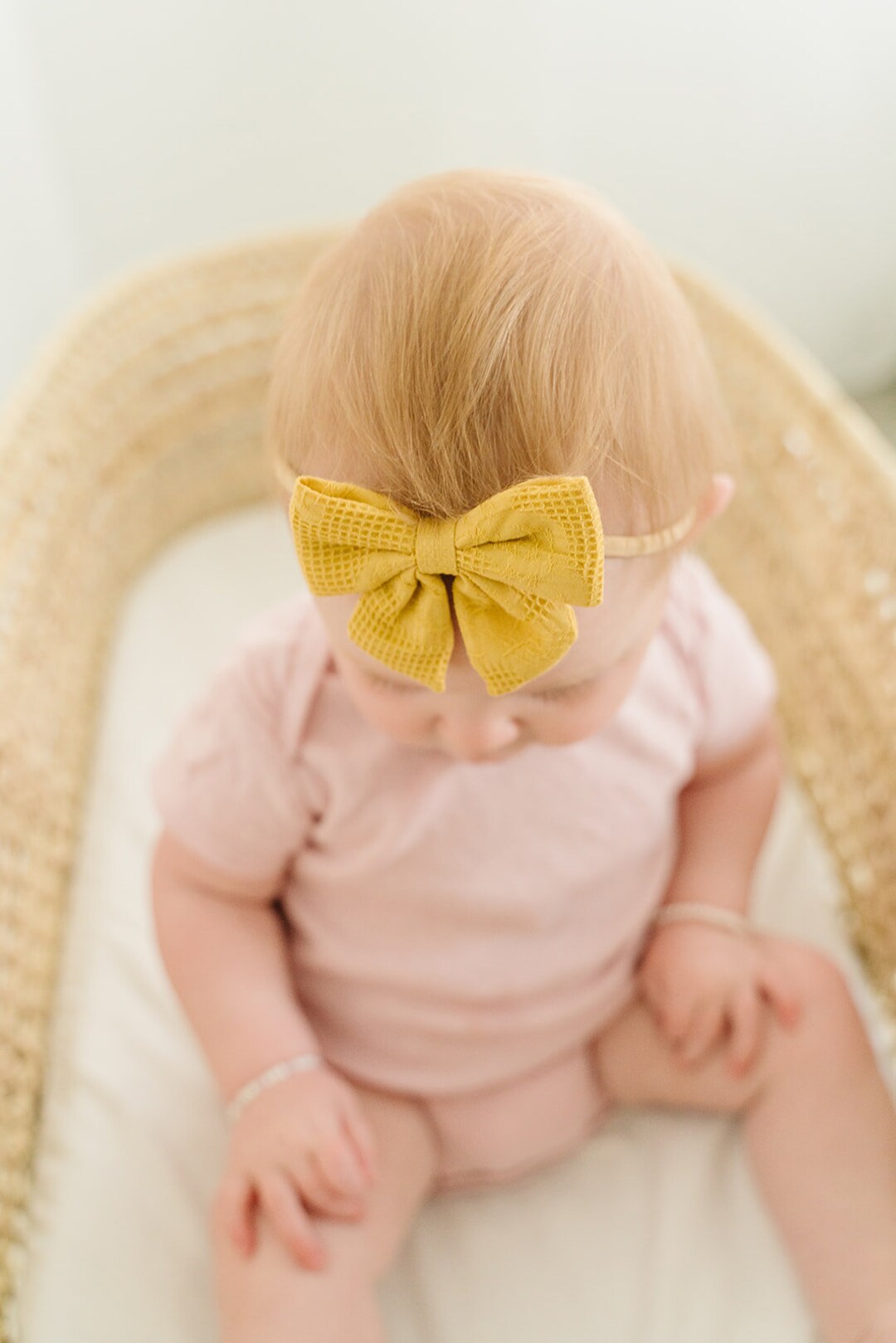 Vintage Linen 3 Cotton Hair Bow Linen Hair Bow Cotton Hair Etsy