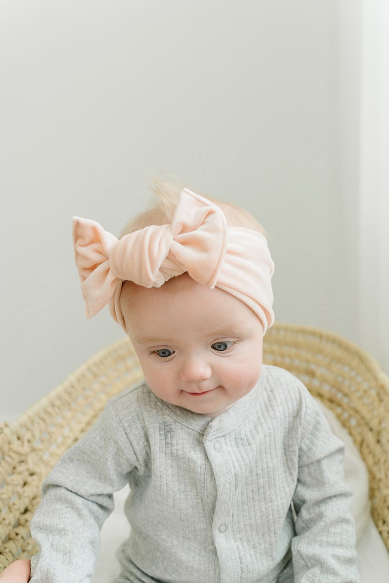 Thick Velvet Headbands Flat Bow Headband Baby Headband Etsy