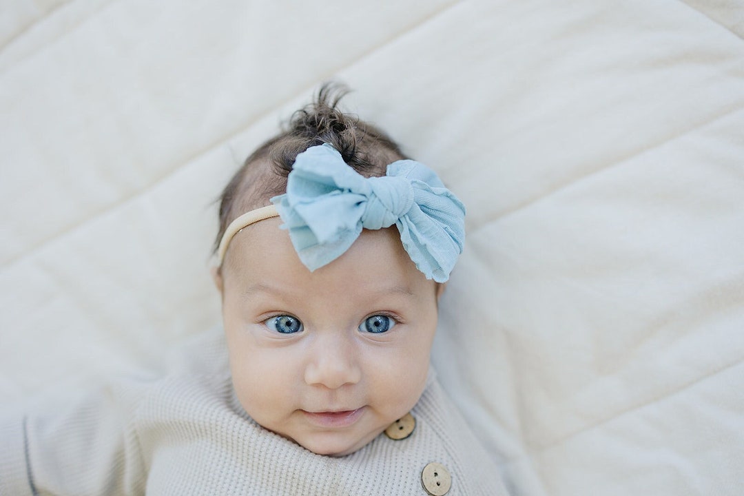 Ruffle Frilly Bows, Classy Baby Bows, Newborn Baby, Baby Shower Gift