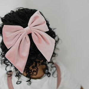7” Large Velvet Hair Bows, Classy Bow, Little Girl Hair Bow, Hair Clip, Toddler Hair Clip, Baby Velvet Headband, Velvet Baby Bow