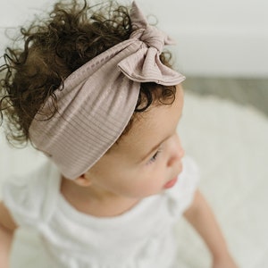 Ultra-Soft Wide Ribbed Headband, Newborn Headband, Neutral Baby Headband, Earthy Tones Headband, Earth Tone Baby, Minimal Baby