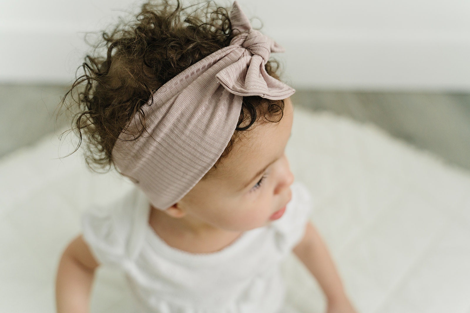 Ultra-Soft Wide Ribbed Headband, Newborn Headband, Neutral Baby Headb…