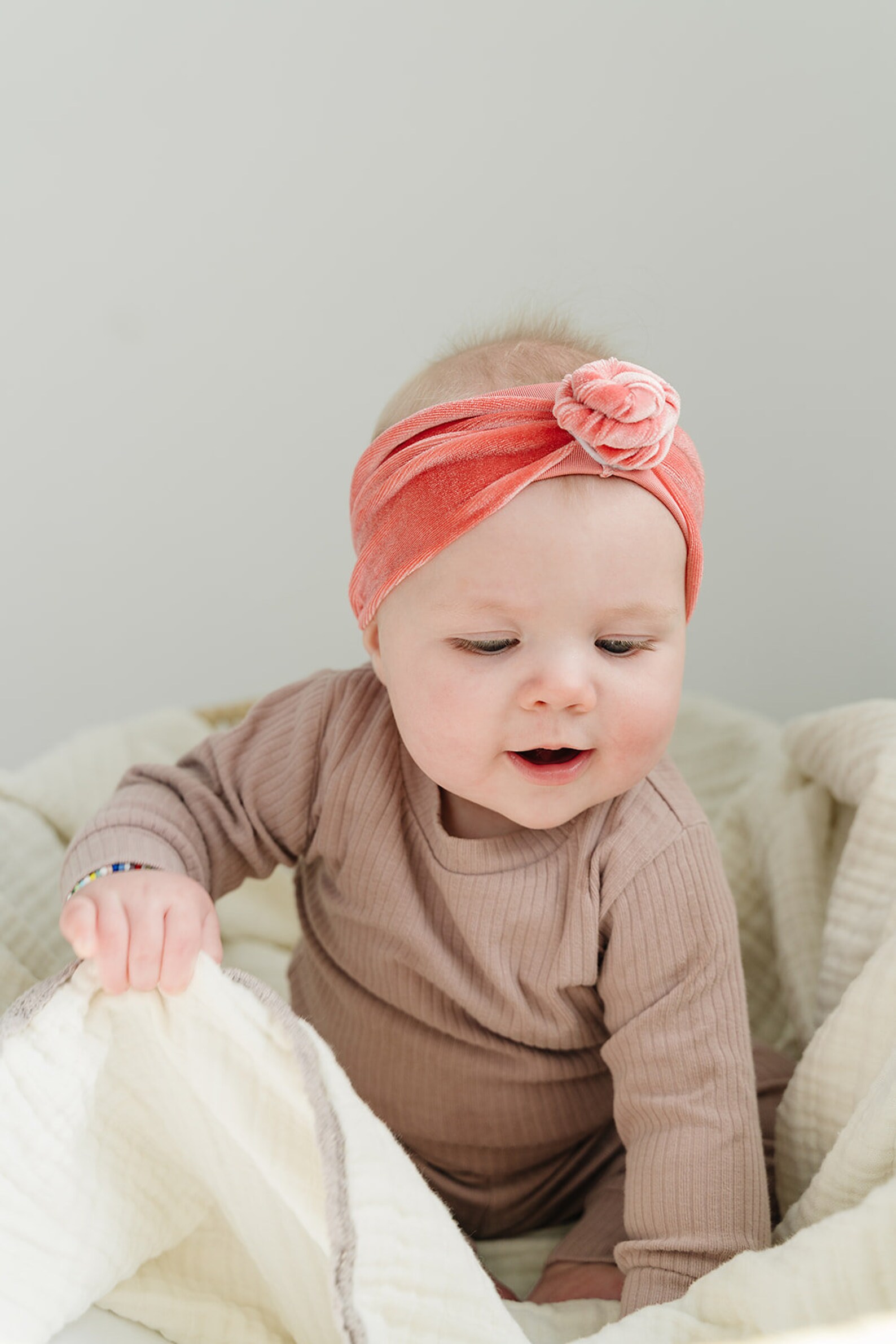 Velvet Twist Headband Baby Girl Bow Bun Headband Velvet Etsy