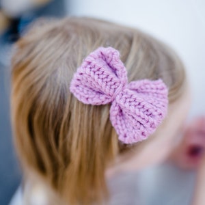 3”  Crochet Hair Bows, Back to School Hair Bow, Fall Hair Bow, Crochet Hair Bow Clip, Crochet Baby Headband, Winter Hair Bow