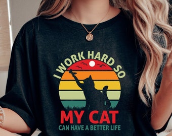 Shirt kattenmoeder, T-shirt katten, kittenshirt, shirt kattenliefhebber. Cadeau voor kattenliefhebber. Katten-T-shirt, cadeau kattenmoeder