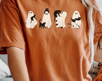 Cat Halloween shirt, Happy Halloween, Halloween t shirt, Vintage Halloween tee, Retro Halloween tshirt