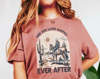 Happily Ever After, Western Graphic Tee Tshirt, Boho Western Shirt, Western Shirt Cowgirl Shirt, Nashville shirt
