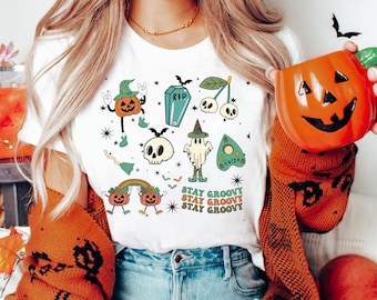 Retro Halloween shirt, Happy Halloween, Halloween t shirt, Vintage Halloween tee, Retro Halloween tshirt, Retro Fall shirt, spooky season