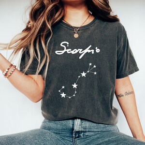 Koszulka z zodiakiem Skorpiona, prezent dla Skorpiona, prezent urodzinowy dla Skorpiona, koszulka Skorpiona, zodiak Skorpiona, urodziny Skorpiona, koszulka astrologiczna