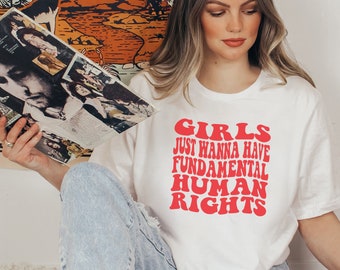 Camiseta de derechos fundamentales, camiseta feminista, camiseta de mujer, regalo para feminista, camiseta de mujer, camiseta de feminismo, camiseta de igualdad de derechos.