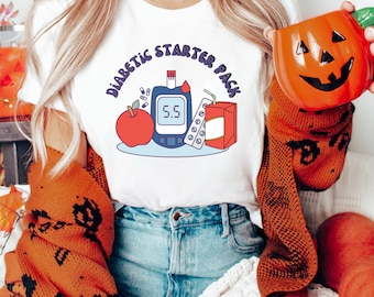 Diabetes startpaket. Rolig diabetes-T-shirt, diabeteströja, diabetesmedvetenhet, skjorta för diabetiker, rolig T-shirt