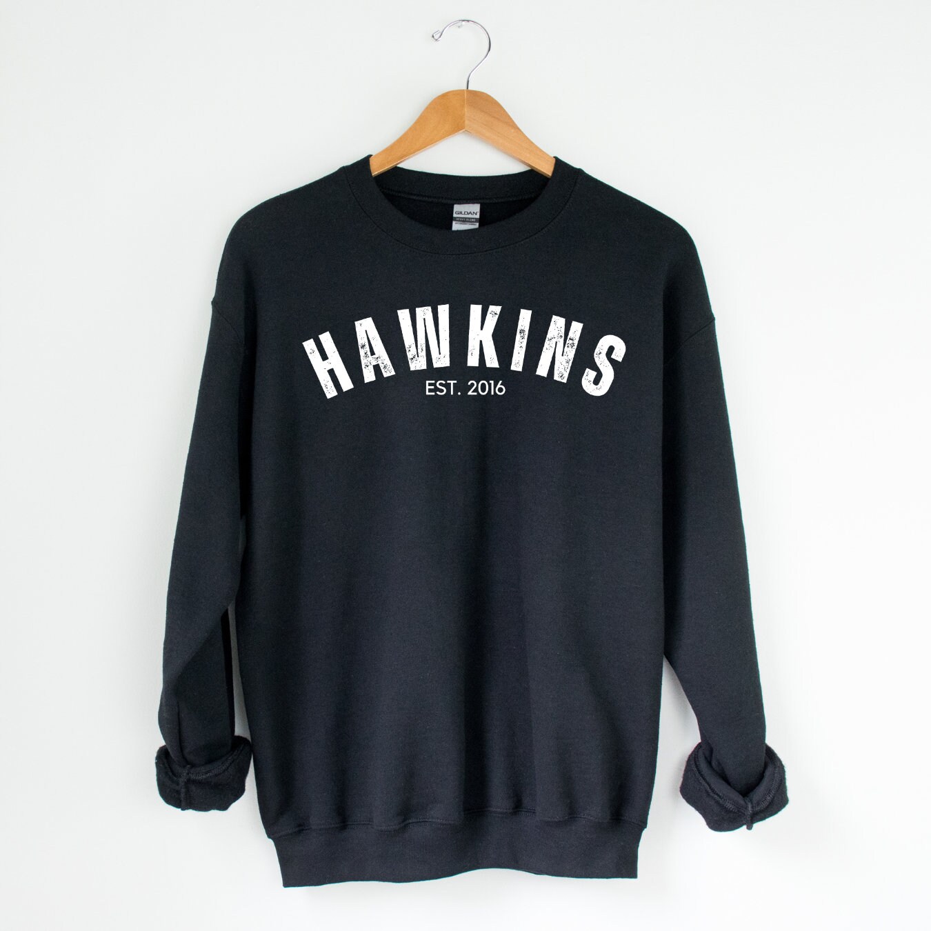 Sweatshirt Stranger Things Noël - 'All I Want For Christmas Is A Demodog', Coupe Classique, Col Tissé, 241g