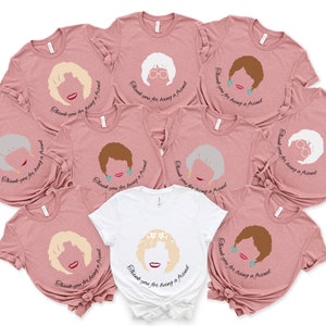 Custom Bride Bachelorette shirt. Golden Girls themed bachelorette t-shirts. Personalized Bridal party shirts. Custom Bachelorette