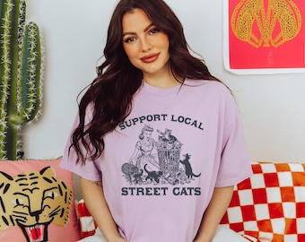 Camiseta divertida de gato, camiseta de gato, camiseta de gato, regalo para mamá gata, camiseta divertida, regalo para amante de los gatos